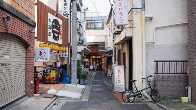 亀有駅近くの街並み・商店
